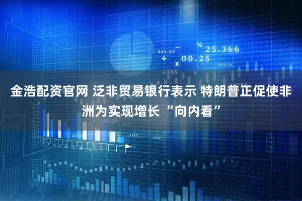 金浩配资官网 泛非贸易银行表示 特朗普正促使非洲为实现增长 “向内看”
