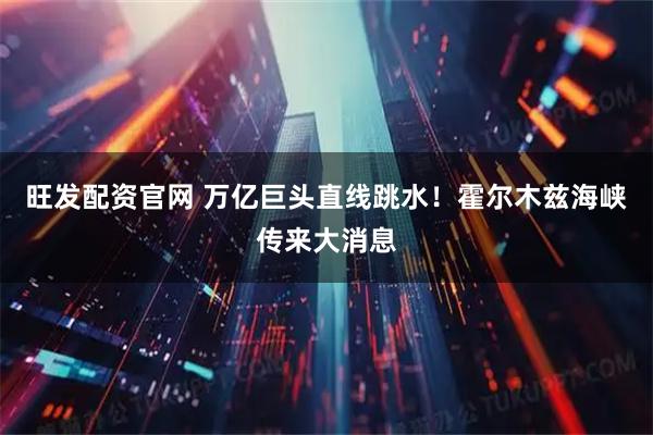 旺发配资官网 万亿巨头直线跳水！霍尔木兹海峡传来大消息